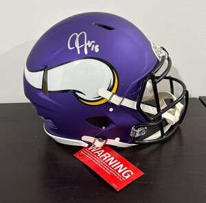 Minnesota Vikings Authentic Football Helmet with Signature Fanatics